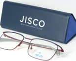 JISCO LEO Rdgy Rot / Slate Blau Brille Titan Rahmen 55-18-145mm - $106.02