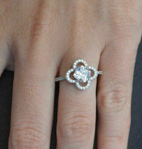 14K White Gold 1.90Ct Cushion Cut Simulated Diamond Engagement Ring in Size 5.5 - £191.99 GBP