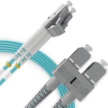 LC to SC Fiber Patch Cable Multimode Duplex 3m 9.84ft 50 125um OM3 10G LSZH Pure - £21.03 GBP