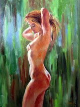 24x32 inches Nude  stretched Oil Painting Canvas Art Wall Decor modern01D - $120.00