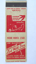 Joe DeLuca&#39;s Red Hill Inn - Restaurant 20 Strike Matchbook Cover (New Jersey?) - $2.00