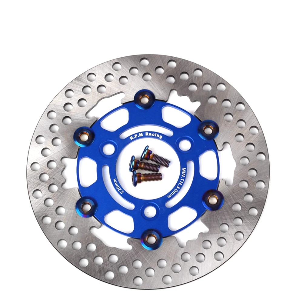 Universal Motorcycle RPM CNC 3 holes Floating disc 220mm*70mm  ke disc     Rsz J - £169.35 GBP