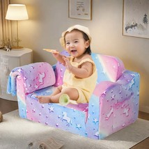 Kids&#39; Convertible Sofa Bed: Pink &amp; Compact - $75.99