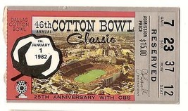 1982 Cotton Bowl Game Ticket Stub Alabama Texas - £188.85 GBP