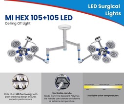 Operation Theater Double Satellite Light Surgical Examination LED OT Light - £2,029.79 GBP