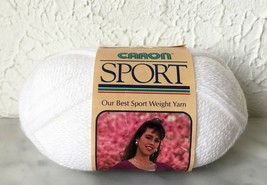 Vintage Caron Sport Weight Acrylic Yarn - 1 Skein Color White #1601 - £5.27 GBP