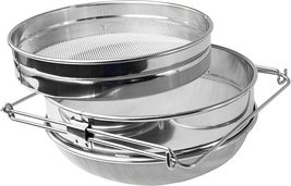 Honey Strainer Stainless Steel Honey Filter Double Sieve Honey Debris St... - $35.00