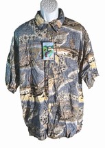 Vintage Everest Collection Cars Shirt Men’s Hawaiian Style Size XXL Rayon NWT - $24.74