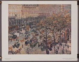 Vintage National Gallery Of Art Print Pissarro Boulevard Des Italiens - £7.11 GBP