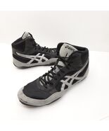ASICS Snapdown Wrestling Shoes Mens 9 Black High Top Lace Up J703Y - $44.22 CAD