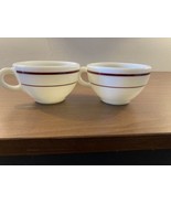 2 Vintage Pyrex  Tableware  Coffee Cups  Stripe 701. - $24.39 CAD