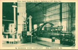 Vtg Postcard Harrisburg IL Sahara Coal Co Where Liquid Oxygen is Made Explosives - £11.83 GBP