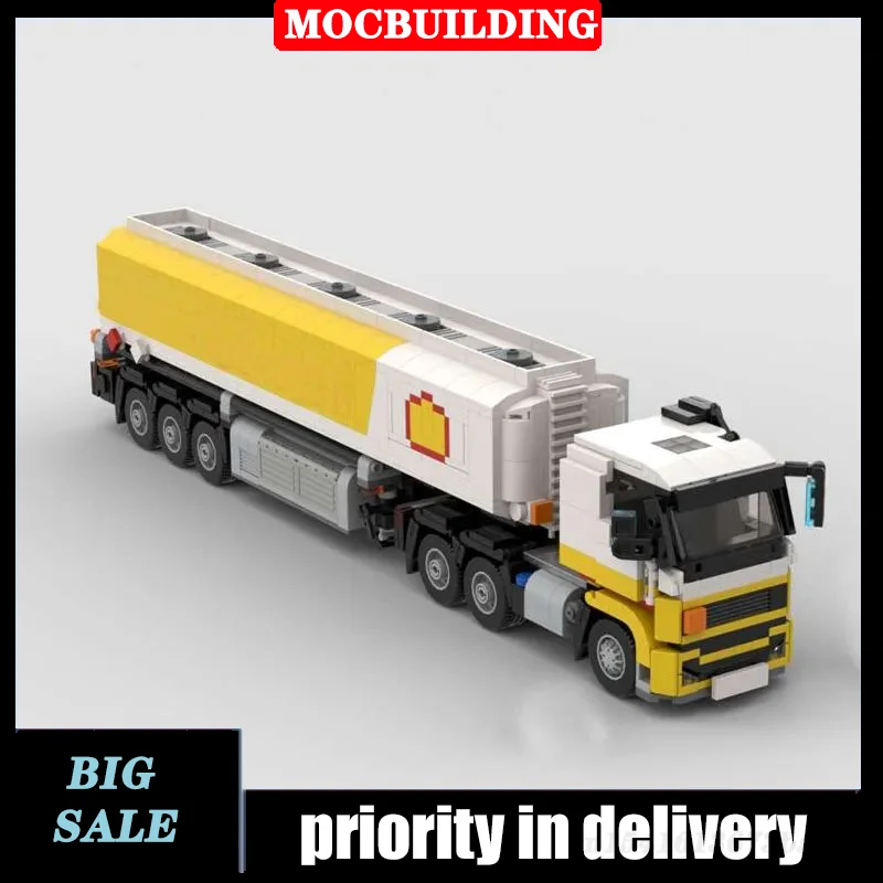 City Tank Truck Model Building Block Assembly Truck MOC Transport Vehic - £109.20 GBP+