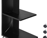 Zgren End Table With Charging Station, Narrow Side Tables For Small, Black. - $64.96