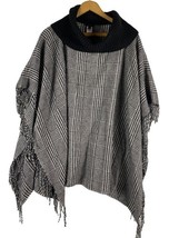 Talbots Poncho Cape Sweater Size Medium Large Womens Houndstooth Soft Tu... - $922.31 MXN