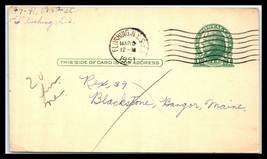 1951 US Postal Card - Flushing (Sta A), New York to Bangor, Maine P10 - £2.36 GBP