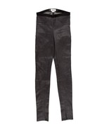 Helmut Lang Stretch Plonge LEATHER Diagonal Seam Leggings Pants Jeans Dk... - $225.67 CAD
