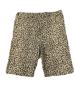 Adika Bike Shorts Womens size Small Pull On Knit Short Cheetah Print Bla... - $19.79