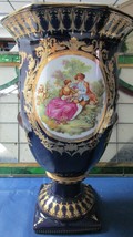 Limoges Large Planter Vase Fragonard Decor Signed Marino - £166.78 GBP