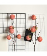 Set of 2 Artificial Persimmon Stems, 28 Inches Tall - £19.73 GBP