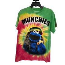 Sesame Street T-Shirt Unisex MD Used Tie Dye Cookie Monster Munchies - £14.12 GBP