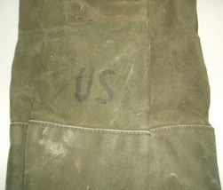 US Army cotton duck duffle bag DPSC (1965-1998) VG-Xlnt shape w shoulder... - $40.00