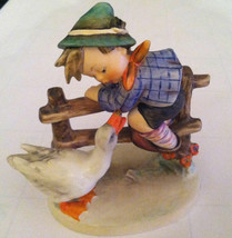 5.75&quot; GOEBEL FIGURINE #195/1 &quot;BARNYARD HERO&quot; 1948 TMK-4 MI HUMMEL SIGNAT... - $98.99