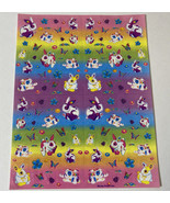 Vintage Lisa Frank Bunny Fun Rabbits Butterflies Flowers Sticker Sheet S724 - £51.12 GBP
