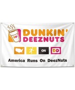 Dunkin Donuts Flag 3x5 FT Funny Banner Single Flags with 4 Grommets 90x1... - $6.29