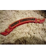 Vintage HOMCO &quot;Merry Christmas&quot; Banner Sign 15&quot; Molded Plastic #7503 - $4.99