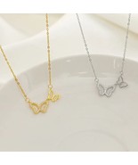fashion jewelry 925 silver necklace women 925 sterling silver butterfly ... - £23.15 GBP
