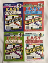  Lot of 4 Good Time Easy Super Jumbo Crosswords Puzzles Book 2020/21 Lot#2 - £18.34 GBP