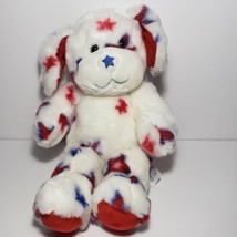 Build A Bear Workshop 14&quot; Puppy Patriotic Stars Red White Blue Plush BAB  - £12.82 GBP