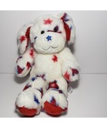 Build A Bear Workshop 14&quot; Puppy Patriotic Stars Red White Blue Plush BAB  - £13.19 GBP