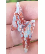 ORIGINAL larimar handcarved Gemstone RAY pendant 10 grams (j-1) - $26.81 CAD
