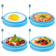Silicone Egg Ring, 100% Food Grade Egg Cooking Rings, Egg Rings Non Stick, Egg C - £11.85 GBP