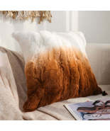 SOGA 2x 45cm Luxury Gradient Faux Fur Pillow Covers Soft Plush Decorativ... - €90,77 EUR