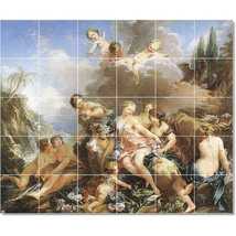 Francois Boucher Mythology Painting Ceramic Tile Mural P22150 - £235.98 GBP+
