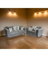 Cozzo Grey Modern Fabric Sofa and Loveseat Set - $2,122.73 CAD