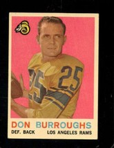 1959 Topps #59 Don Burroughs Vgex (Rc) La Rams *X96682 - £2.67 GBP