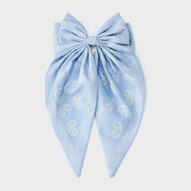 Wild Fable Fabric Barrette Hair Bow Blue White Polyester Clip All Hair T... - $188.98 MXN