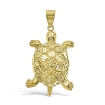 10k Yellow Gold Turtle Pendant Charm 2&quot; - £348.19 GBP