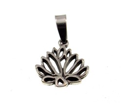Handcrafted Solid 925 Sterling Silver Small Sacred LOTUS FLOWER Charm Pendant - £10.18 GBP