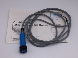 SICK VL18-51 REFLEX PHOTOELECTRIC SWITCH 10-30VDC, 2.6M CABLE PN# 1004421 - $79.00