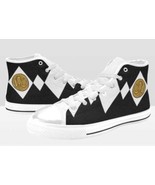 KIDS Black Mighty Morphin Mastodon Dinozord Power Coin High Top Shoes - $48.41 CAD