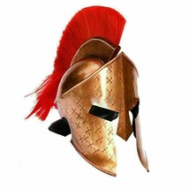 Medieval X-Mas Queen Brass Roman Helmet Armour King Leonidas 300 Movie H... - £73.72 GBP