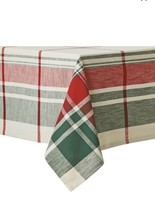 Bee &amp; Willow™ Holiday Plaid Oblong Tablecloth in Green/Red Various Length - £21.76 GBP+