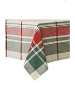 Bee &amp; Willow™ Holiday Plaid Oblong Tablecloth in Green/Red Various Length - £21.41 GBP+