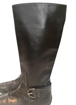 Vintage Tod’s Black Leather Winter Boots Knee High Italy Box M Buck Women sz 9 image 8
