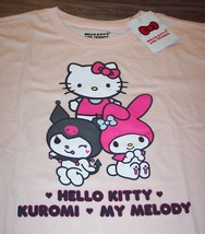 Sanrio Hello Kitty Kuromi My Melody T-Shirt Mens Medium New w/ Tag Pink - £15.27 GBP